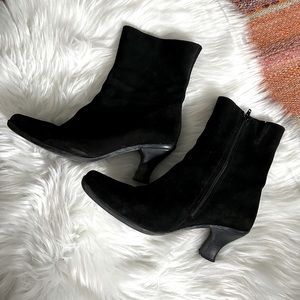 ☀️3/$25 La Canadienne Women's Boots Suede Heeled Zip